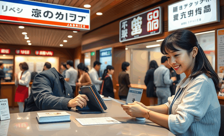 在留カードを使ってクレジットを申し込む手順を示すイメージ