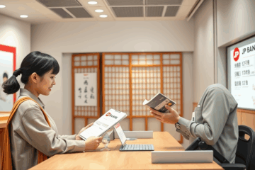 郵便局銀行でクレジットを取得する手続きのイメージ