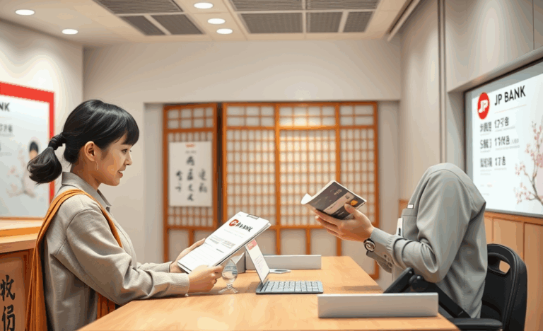 郵便局銀行でクレジットを取得する手続きのイメージ