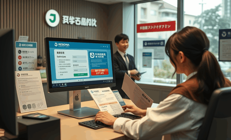 レゾナ銀行のローン申請方法を示すイメージ