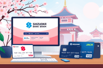 静岡銀行のオンラインクレジットカードとスマホで申し込む様子