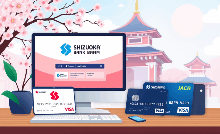 静岡銀行のオンラインクレジットカードとスマホで申し込む様子